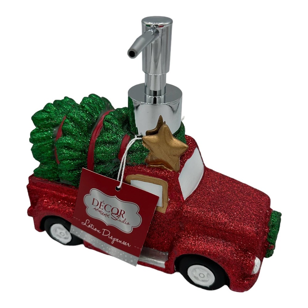 Decor Studios Christmas Holiday Lotion Dispenser Sparkle Christmas‎ Tree New